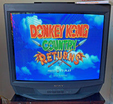 Sony Trinitron KV-27S45 27” CRT Retro Gaming TV Remote S-Video PIP Curved 1999