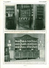 Antique Saint-Jean d'Angély Dish Buffet Document from Magazine 1924