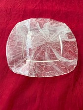 Assiette carré en verre trempé.