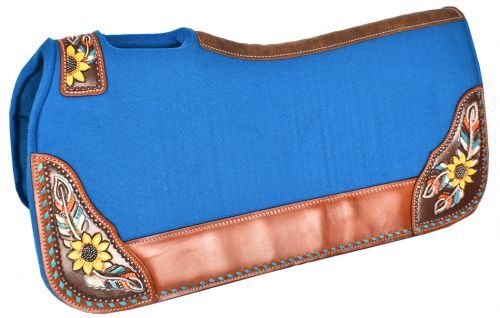 Western horse saddle pad blue - western,