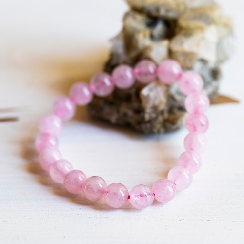 Bracelet quartz rose perles - rose,