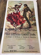 1972 GRAN SPECTACULO DE DANCE FLAMENCO SPANISH Advertising Poster - Original