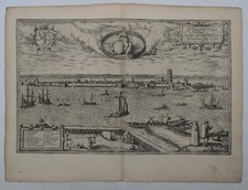 Carte ancienne - Dordrecht (Pays-Bas) - Braun & Hogenberg - Circa 1580