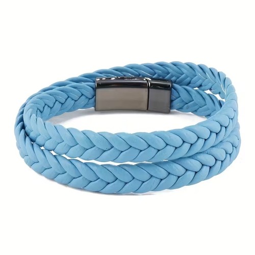 Bracelet double tour bleu - tour,