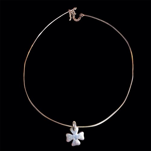 Collier semi rigide argent - rigide,