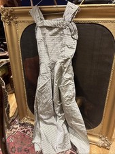 Antique 1950s Shiny Fabric Chintz Silk Dress Skirt? 130cm