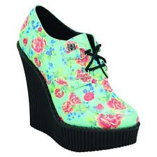 T. U. K.A8587L Tuk 2-Eye Creeper Wegde Plateforme Pompe Yes! Rockabilly