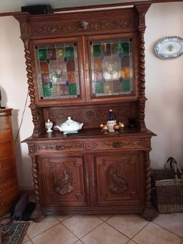 Ancien vaisselier vitré - ancien,