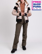 RRP€1515 FUSALP Ski Jacket FR34 US2 UK6 XS Perfortex Waterproof Two-Tone Faux 