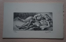 Lithographie  SCENE EROTIQUE