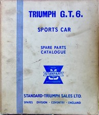 TRIUMPH  GT6  SPORTS CAR SPARE PARTS CATALOGUE CATALOGUE DE PIECES DETACHEES