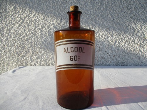 Large antique pharmacy bottle - pharmacy,
