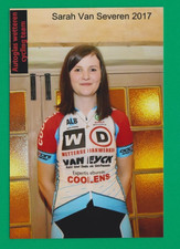 CYCLING repro PHOTO cyclist SARAH VAN SEVEREN team AUTOGLAS WEATHER
