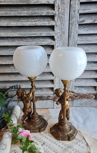 Ancienne paire lampe - lampe, de