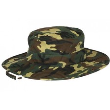 Grand Bob Camouflage Vert Large Homme Femme – Chapeau Bob Ficelle en Coton-Tail