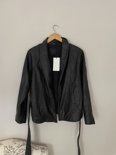Veste zara simili cuir noir - simili,