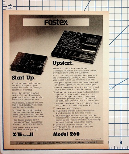 1986 fostex model - fostex, x-15