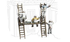 Woodland Scenics Échelle H0 / HO "Peintre Avec Échafaudage" A1890