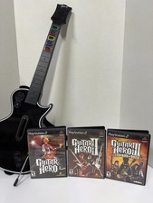 Ps2 Guitar Hero 1 2 3 with Les Paul Guitar (NO Dongle)
