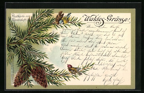 Carte postale parfumée