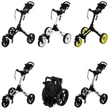 Chariot De Golf 3 Roues FastFold Avec Poussoir Léger Cube Carré Pivotant 360