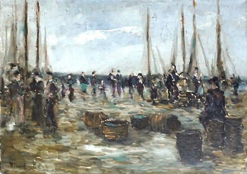 Marine huile sur toile - marine ,