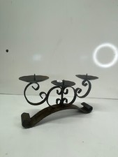 Bougeoir 3 bougie fer forger dans son jus