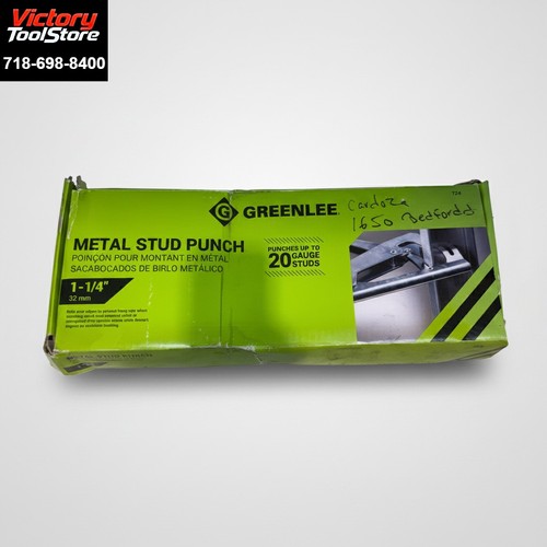 Greenlee 724 manual - greenlee, 1-1/4"