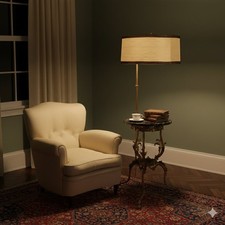 Lampadaire Ancien avec Table