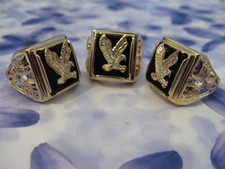 Chevalière T58 Aigle Sur Onyx Plaqué Or 18K 5 Microns Dolly-Bijoux