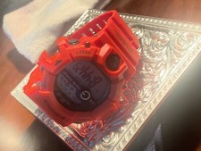 (Two Watches) Montres Carlo 8563 Digital Watch (Red) & Casio W-800H (Black)