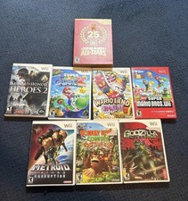 Lot of 8 Nintendo Mario Wii Games Mario All Stars New Super Mario Bros Wii More