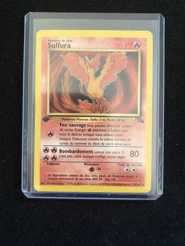 Carte pokémon sulfura 62 - pokémon,