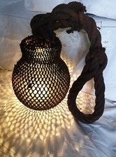 antique fishing net float turned into lamp
