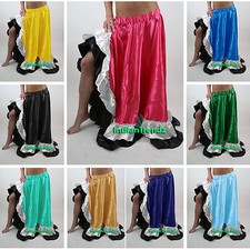 Satine Flamenco Fente Jupe Belly Dance Gitan Danse du ventre Danse Orientale