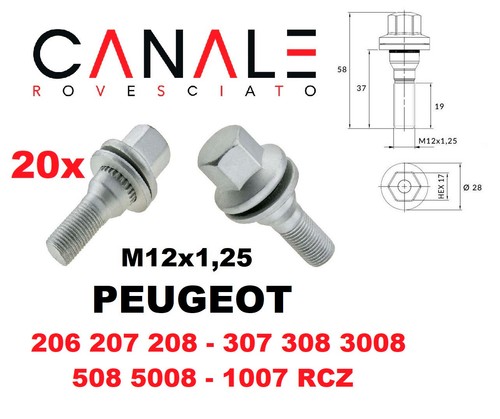 Boulons peugeot 206 - 20,