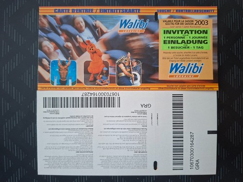 Ancien billet ticket entrée