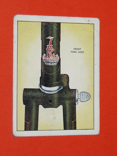 Bicycle raleigh card 1957 - bicycle,