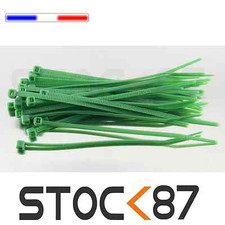 2501V# attache câble type rilsan vert 10cm de 20 à 100pcs 