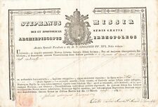 RELIGIOUS PAPER 1841 PAPAL BULL/PONTIFICAL ATTESTATION/CERTIFICATE RELIC
