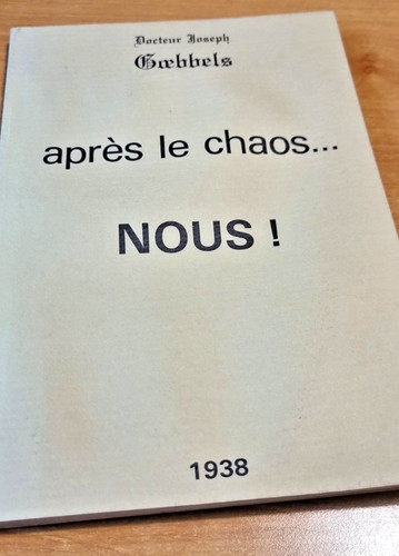 Joseph goebbels après le - goebbels, .