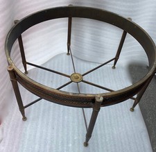 1950' Guéridon Bronze Patiné Maison Jansen D’Après Modèle De Adam Weisweiler