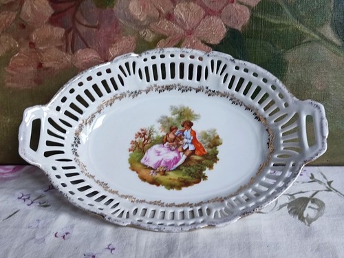 Ancienne corbeille porcelaine - ancienne,