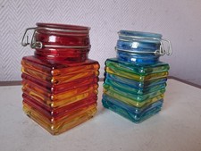 bocal en verre multicolore,lot