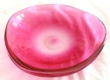 coupe cristal rose signée val