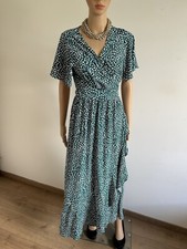 Robe portefeuille longue verte