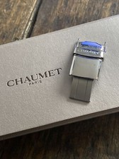Chaumet Bracelet en Cuir Fermoir Dépliant Acier Boucle 18MM Déploiement 622D1