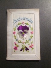 Antique Embroidered Birthday