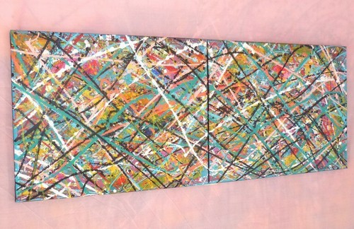 Tableau diptyque acrylique - diptyque,