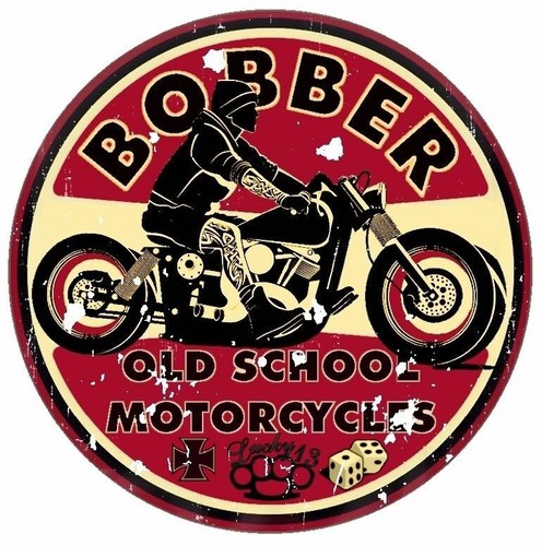 Autocollant rétro bobber old - rétro,
